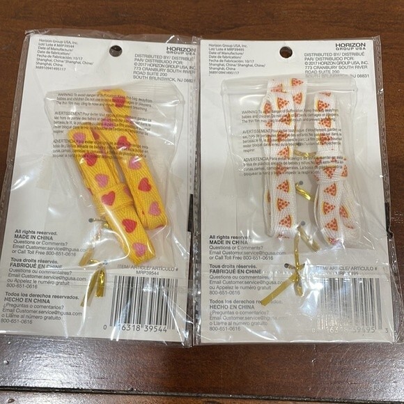 New! - Set of 2 - Retro Pop Enamel Shoe Charms With Laces - Picture 2 of 3